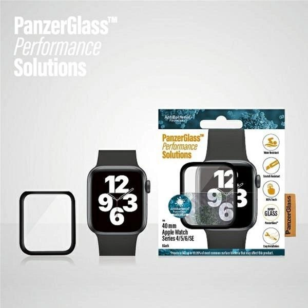 Szkło ochronne Panzer Glass Curved do Apple Watch 4/5/6/SE 40 mm antymikrobowe Black (5711724020162) - obraz 1