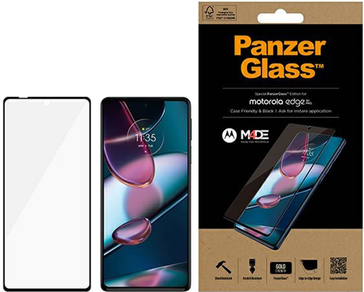 Szkło hartowane Panzer Glass Special Edition do Motorola Edge 30 Pro Black (5711724065590) - obraz 1