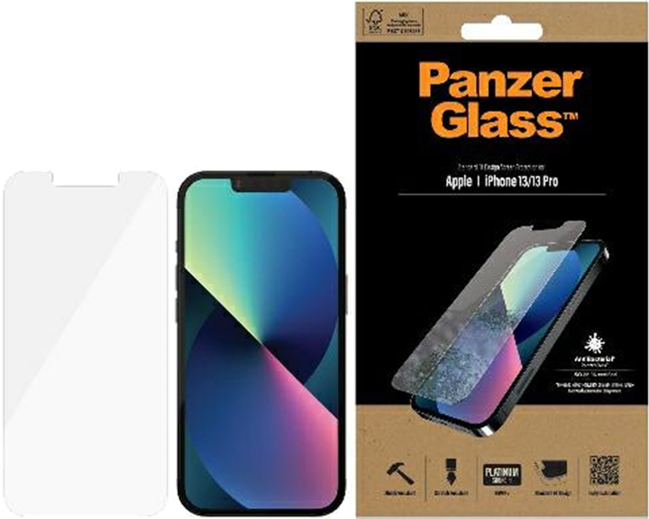 Szkło hartowane Panzer Glass Standard Super+ Antibacterial do Apple iPhone 13/13 Pro 6.1" (5711724027420) - obraz 1