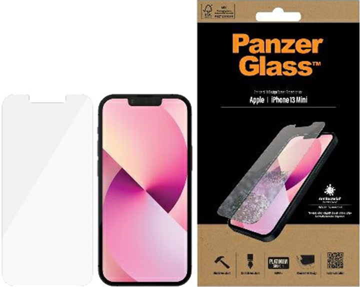 Szkło hartowane Panzer Glass Standard Super+ Antibacterial do Apple iPhone 13 mini 5.4" (5711724027413) - obraz 1