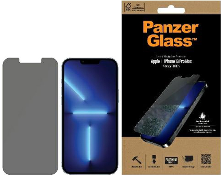 Szkło hartowane Panzer Glass Standard Super+ Privacy Antibacterial do Apple iPhone 13 Pro Max 6.7" (5711724127434) - obraz 1