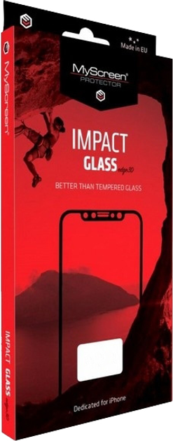 Szkło hybrydowe MyScreen ImpactGlass Edge 3D do Apple iPhone 7 Plus/8 Plus białe (5901924957423) - obraz 1