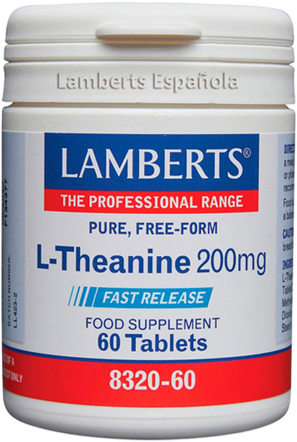 Амінокислота Lamberts L-Teanina 200 Mg 60 таблеток (5055148405397) - зображення 1