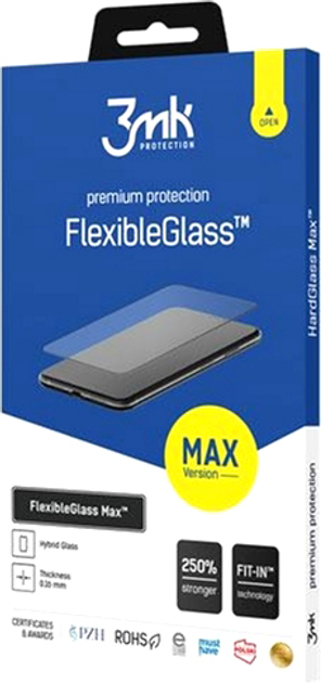 Szkło Hybrydowe z wzmocnionymi krawędziami 3MK FlexibleGlass dla Max iPhone 14 Plus 6.7" Black (5903108486651) - obraz 1