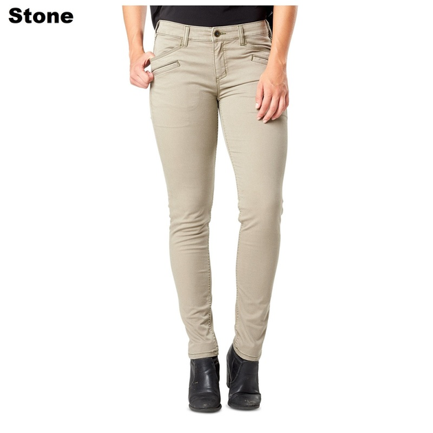 Жіночі завужені тактичні джинси 5.11 Tactical women's DEFENDER-FLEX SLIM PANTS 64415 0 Regular, Stone - зображення 1