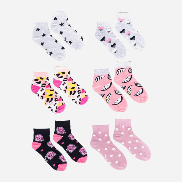 Набір дитячих шкарпеток Yoclub 6 шт SKA-0023G-AA00-002 39-41 Різнокольорові (5903999449209) - зображення 1
