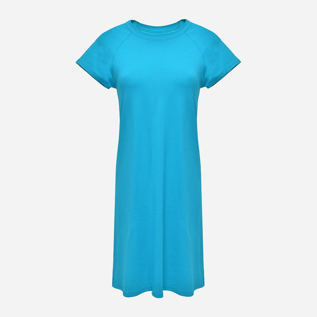 Koszula nocna DKaren Slip Flora XS Turquoise (5902686594512) - obraz 1
