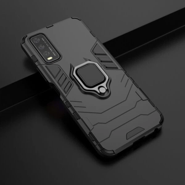 Чохол з підставкою Deexe Hybrid Case для VIVO Y20 (V2027) / Y12s - Black - зображення 7