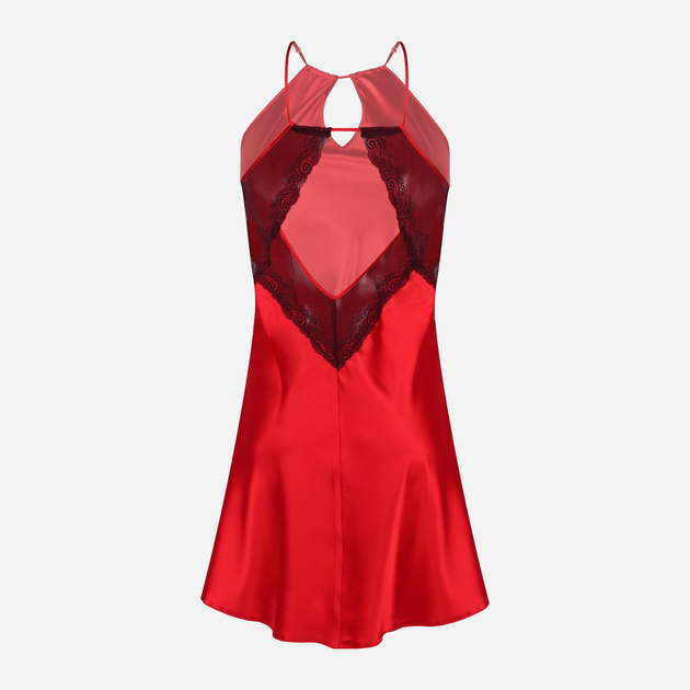 Koszula nocna damska na ramiączkach DKaren Slip Cortney XS Czerwona (5903251378599) - obraz 3