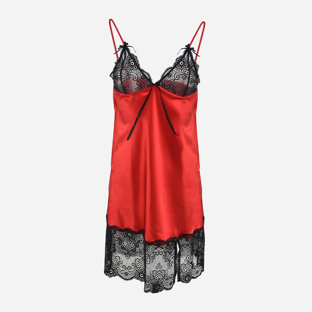 Koszula nocna damska z koronką DKaren Slip Elza XS Czerwona (5902230021044) - obraz 3
