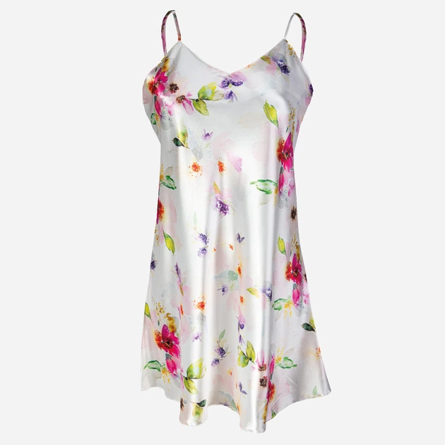 Koszula nocna damska DKaren Slip Flowers XS Flower Pattern No. 10 (5903251423589) - obraz 3