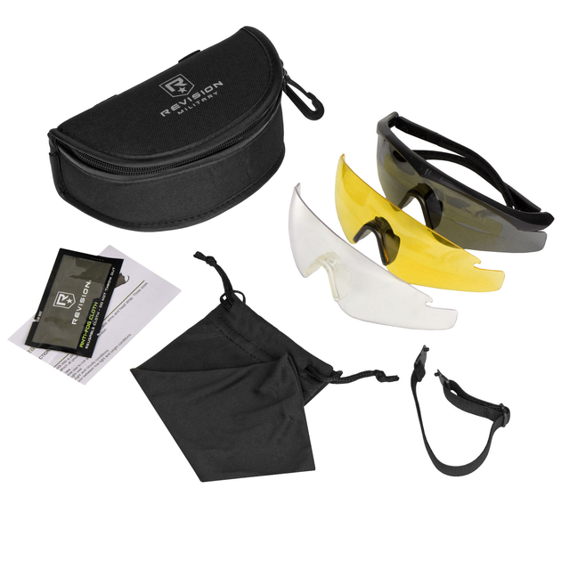 Комплект баллистических очков Revision Sawfly Max-Wrap Eyewear Deluxe Yellow Kit L 2000000141718 - изображение 1