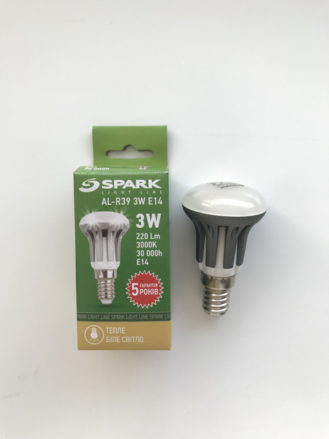 Світлодіодна лед LED лампа R39 для стелі софіт 3W 3Вт Е14 3000К тепле ...