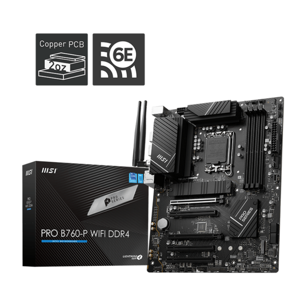 Материнська плата MSI Pro B760-P WiFi DDR4 Socket 1700 - изображение 2