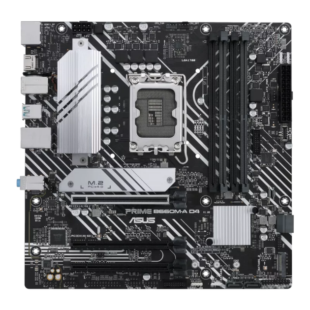 Материнська плата Asus PRIME B660M-A D4-CSM Socket 1700/Intel B660/MicroATX/2хHDMI/DisplayPort - зображення 3