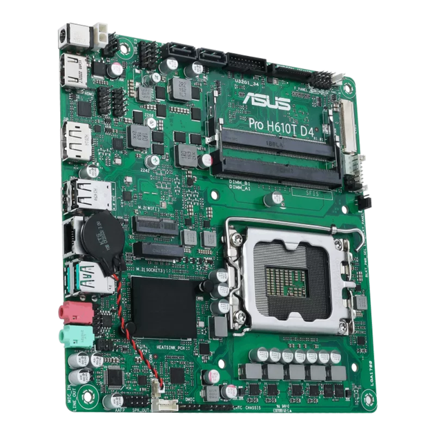 Материнская плата Asus PRO H610T D4-CSM Socket 1700/Intel H610/Thin MiniITX/1хHDMI/LVDS/DisplayPort - изображение 2