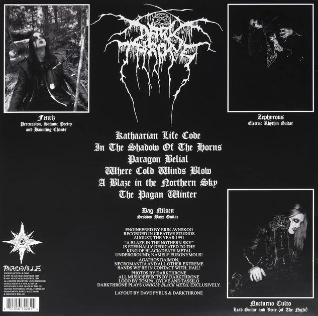 Darkthrone – A Blaze In The Northern Sky DARKTHRONE – A Blaze In The Northern Sky (LP, EU) – фото, отзывы