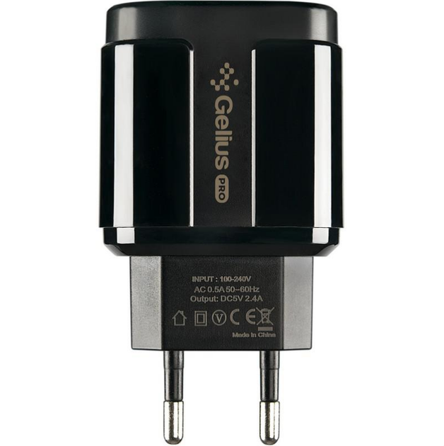 Сетевое зарядное устройство Gelius Pro Avangard GP-HC06 2USB 2.4A + кабель iPhone X Black - Фото 2 Сетевое зарядное устройство Gelius Pro Avangard GP-HC06 2USB 2.4A + кабель iPhone X Black - изображение 2