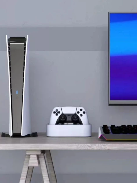 Зарядка для джойстика PlayStation 5 зарядная Док Станция для геймпадов PS5 DualSense на 2 геймпада с подсветкой - изображение 6