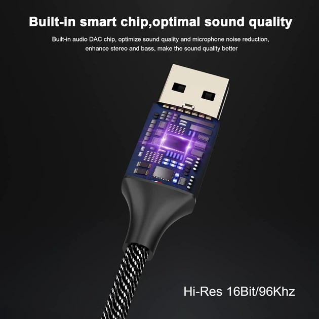 Кабель MOSWAG USB to AUX 0.2м silver - изображение 6