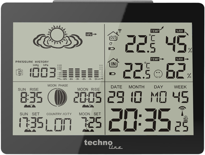 Метеостанция Technoline WS6760 Black - изображение 3