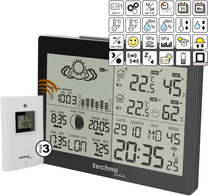 Метеостанция Technoline WS6760 Black - изображение 5