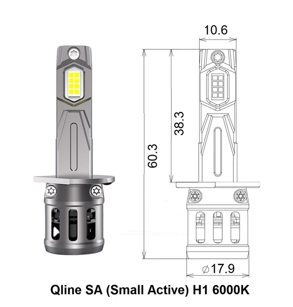 LED автолампи QLine SA (Small Active) H1 6000K - зображення 3