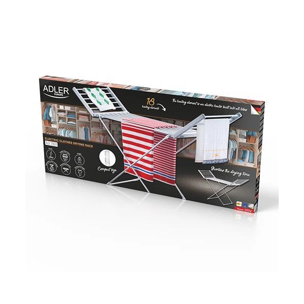 Сушка для белья электрическая складная Adler AD 7821 220W white - Фото 3 Сушка для белья электрическая складная Adler AD 7821 220W white - изображение 3