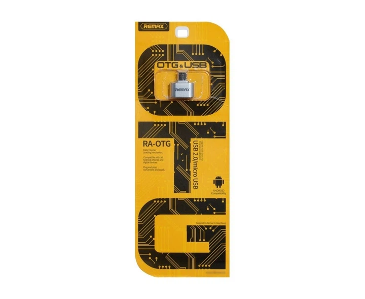 Адаптер переходник Remax RA-OTG MicroUSB to USB 2.0 (F) серебристый - изображение 2