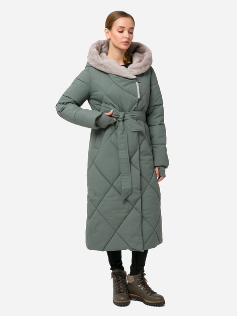 Куртка зимняя длинная женская Icon ID8077green S Зеленая ...