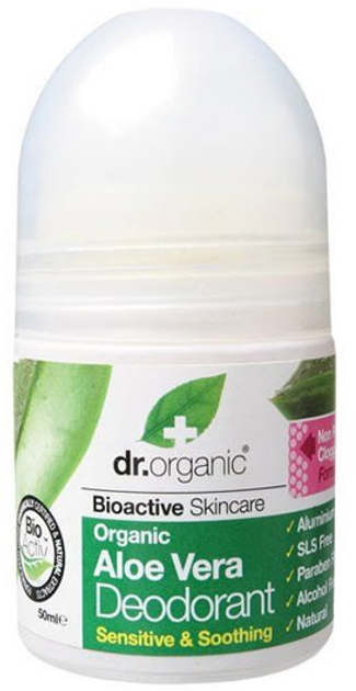 Dezodorant Dr. Organic Aloe Vera Roll On 50 ml (5060176671478) - obraz 1