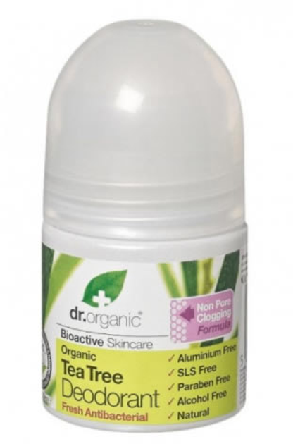 Dezodorant Dr. Organic Tea Tree Roll On 50 ml (5060176671508) - obraz 1