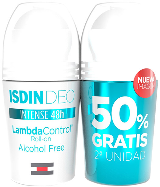 Dezodorant Isdin Roll-on Lambda Control 48H 2 x 50 ml (8429420142763) - obraz 1