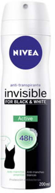 Antyperspirant Nivea Black & White Active 200 ml (4005900386588) - obraz 1
