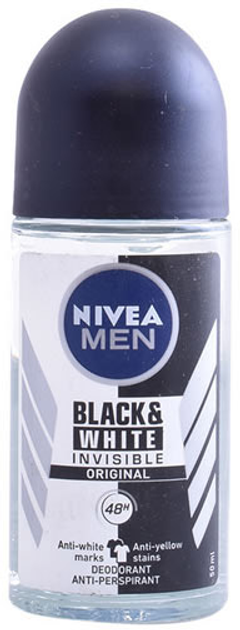 Antyperspirant Nivea Men Black And White Ivisible Original Roll-On 50 ml (4005900388674) - obraz 1
