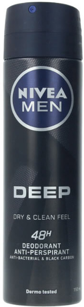 Antyperspirant Nivea Men Deep Black Carbon 150 ml (4005900513045) - obraz 1