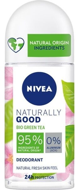 Dezodorant Nivea Naturally Good Green Tea Roll-On 50 ml (4005900758385) - obraz 1