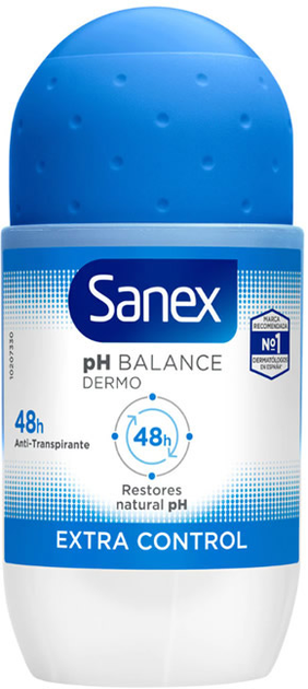 Дезодорант Sanex Ph Balance Dermo Extra Control Roll On 50 мл (8718951463899) - зображення 1