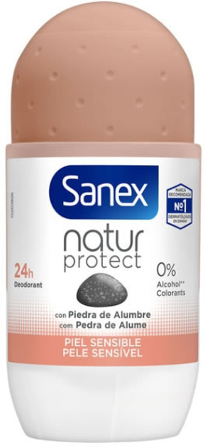 Dezodorant Sanex Natur Protect Sensitive Skin 24h 0% Alcohol 50 ml (8718951463981) - obraz 1