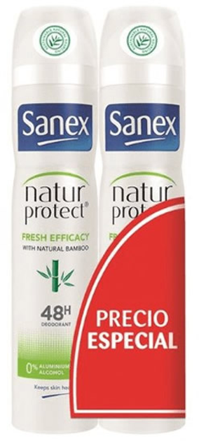 Dezodorant Sanex Natur Protect 0% Fresh Bamboo 2 x 200 ml (8718951346222) - obraz 1