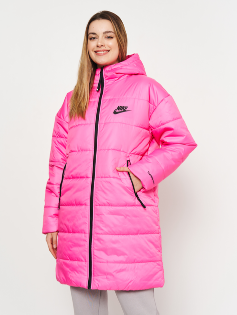 Акція на Куртка зимняя женская Nike Parka DX1798-684 S Розовая від Rozetka