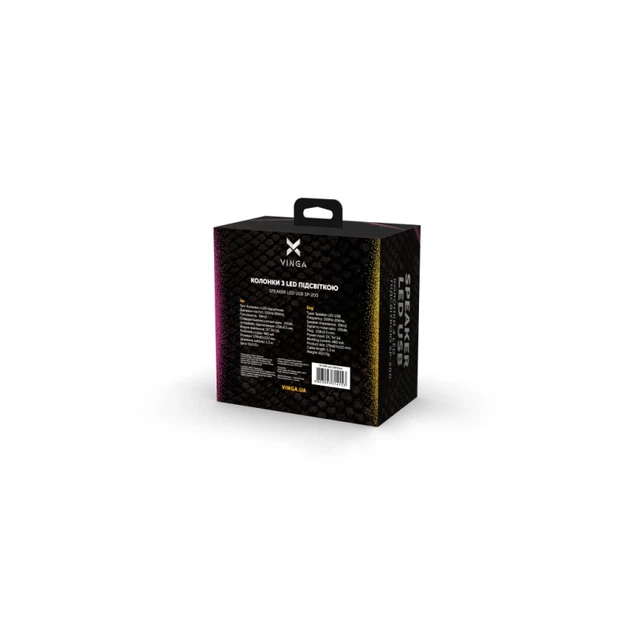 Акустическая система Vinga SP-200 LED USB Black (156410) - Фото 5 Акустическая система Vinga SP-200 LED USB Black (156410) - изображение 5
