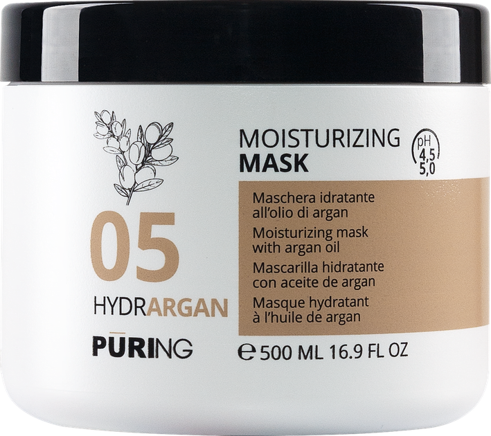 Зволожувальна маска з аргановою олією PURING 05 HYDRARGAN 500 мл - Фото 1 Зволожувальна маска з аргановою олією PURING 05 HYDRARGAN 500 мл - изображение 1