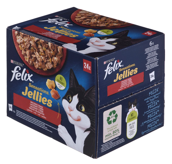 Mokra karma dla kotów Purina Felix Sensation: wiejskie smaki 24 x 85 g (7613039916148) - obraz 2