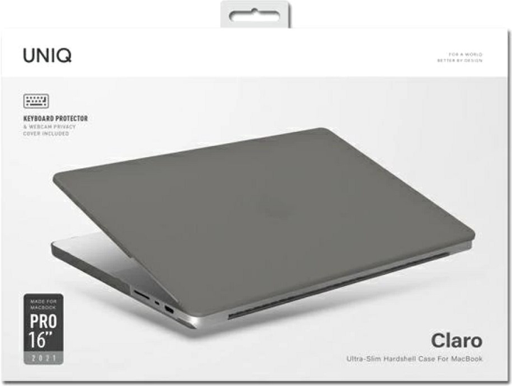 Для ноутбука Uniq Claro для Apple MacBook Pro 16" 2021 Smoke Matt Grey (8886463679760) - зображення 3