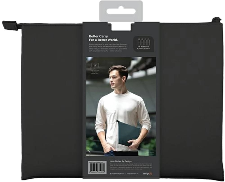 Чохол для ноутбука Uniq Lyon Sleeve 14" Midnight Black (8886463684856) - зображення 4