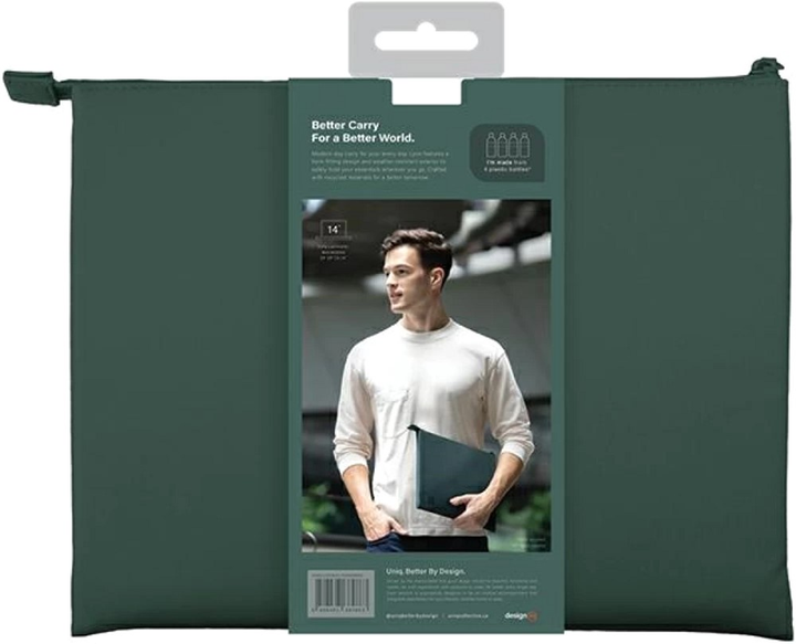 Чохол для ноутбука Uniq Lyon Sleeve 14" Forest Green (8886463684863) - зображення 4