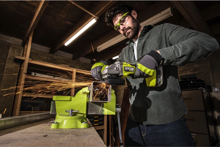 Шліфмашина кутова RYOBI RAG18X-0 акумуляторна ONE+ НР безщіткова