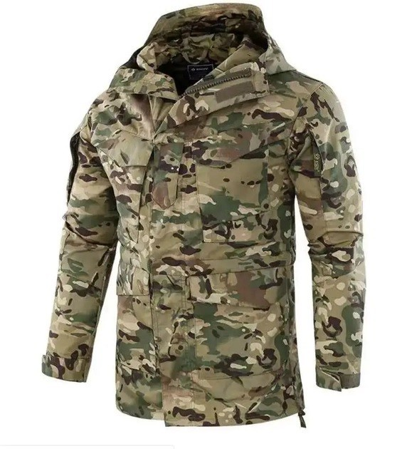 Тактическая куртка Han-Wild M65 с капюшоном размер L мультикам Осень-Весна - изображение 1