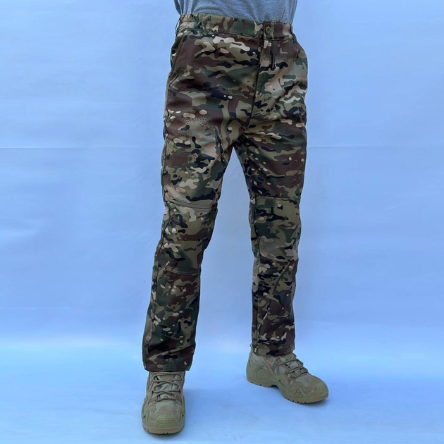 Чоловічі Штани з флісовою підкладкою мультикам / Утеплені Брюки з прогумованими замками розмір M - зображення 2